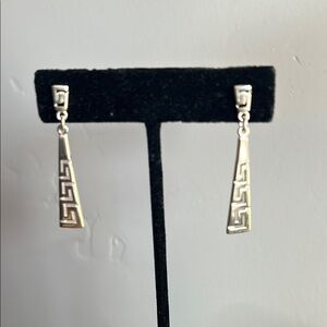 Sterling Greek Key Earrings